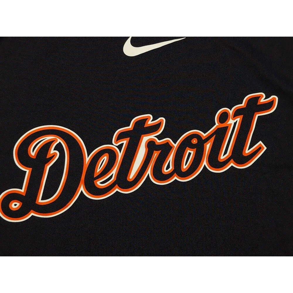 NIKE Detroit Tigers Long Sleeve Shirt Mens XXL 2XL MLB Authentic Team Issue